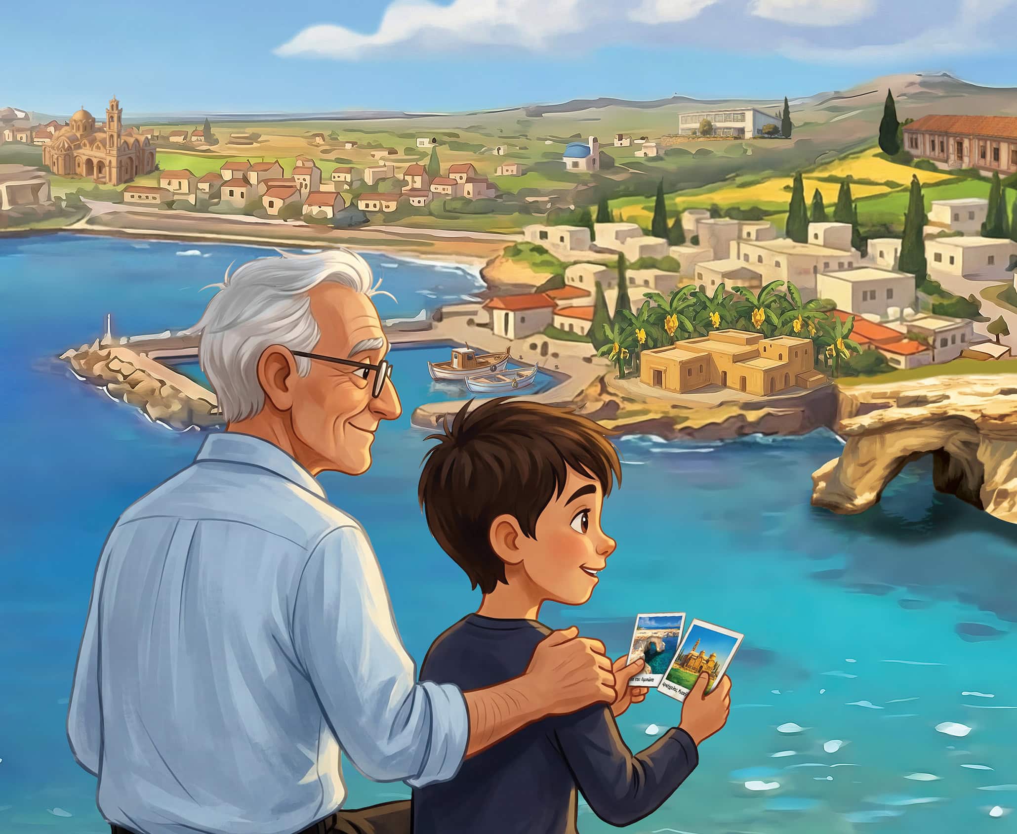 A grandfather shares memories of growing up in Aigialousa, a coastal village in Cyprus now under Turkish occupation.