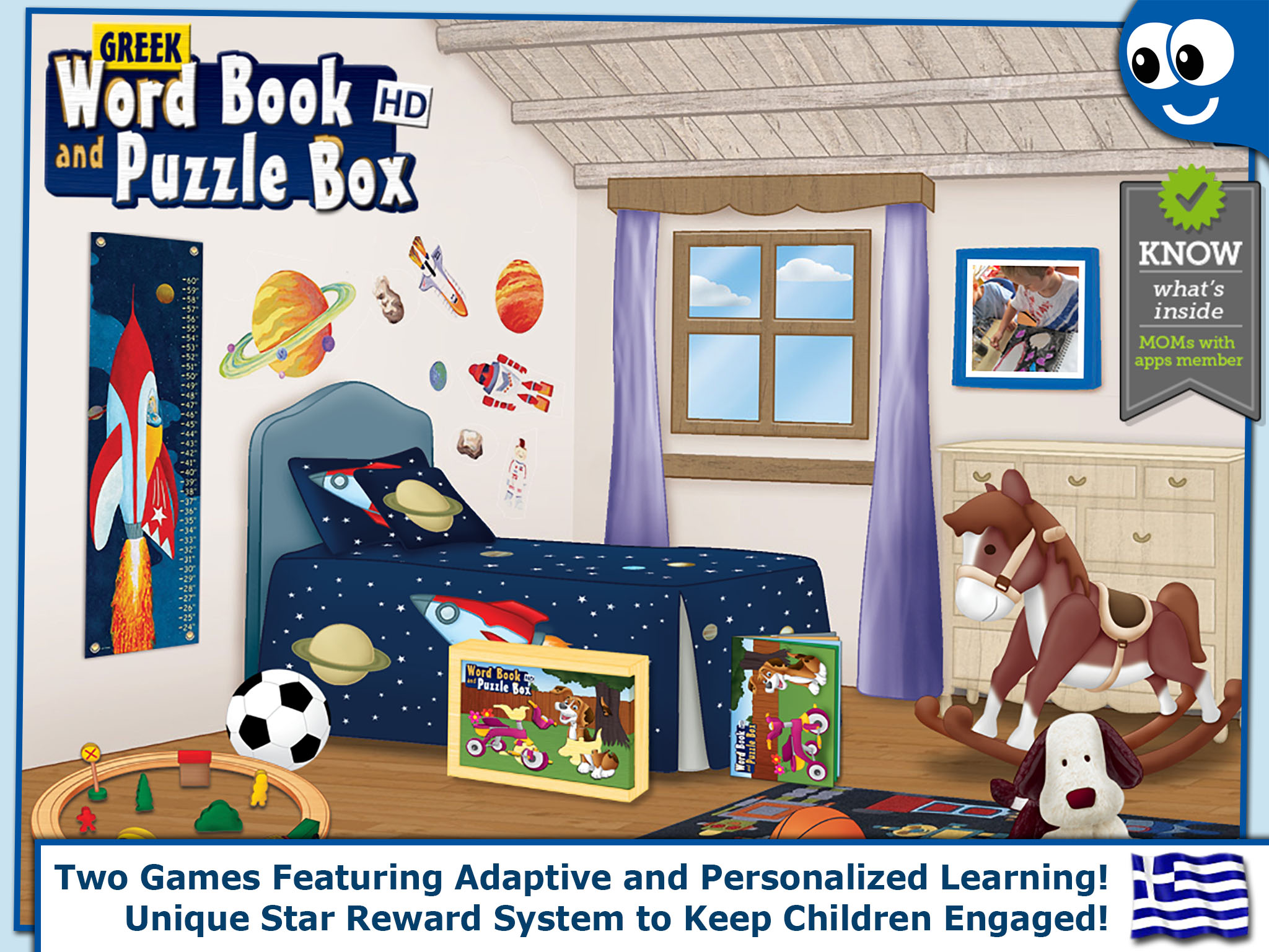 Word Book and Puzzle Box Published in the App-Store with two games with adaptive learning