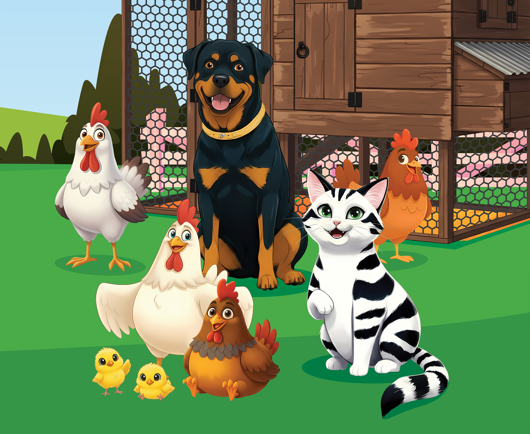 Picture Book Illustration Cat-Coop