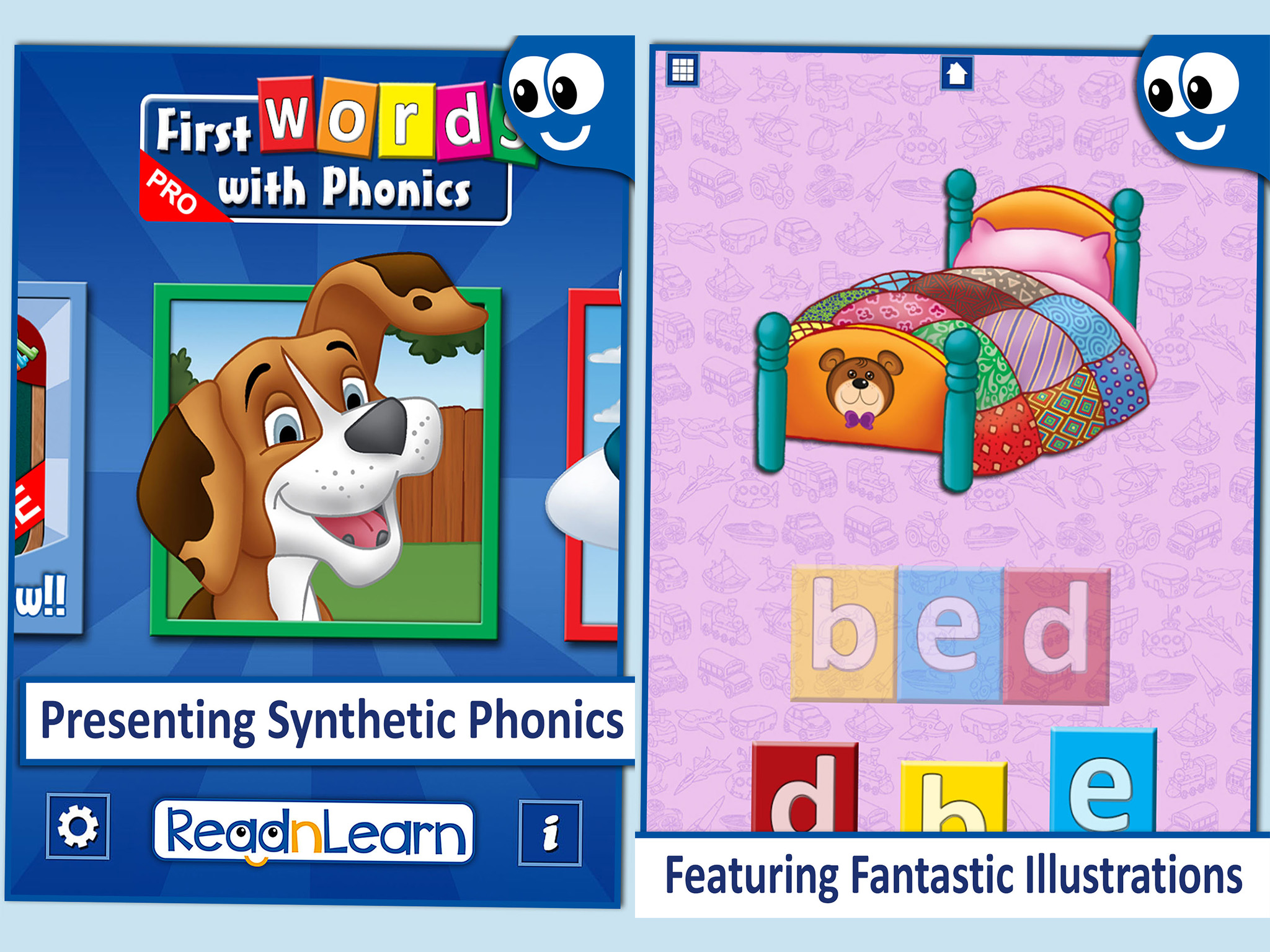 kids learning apps First Words with Phonics published in the App-store in Six Languages