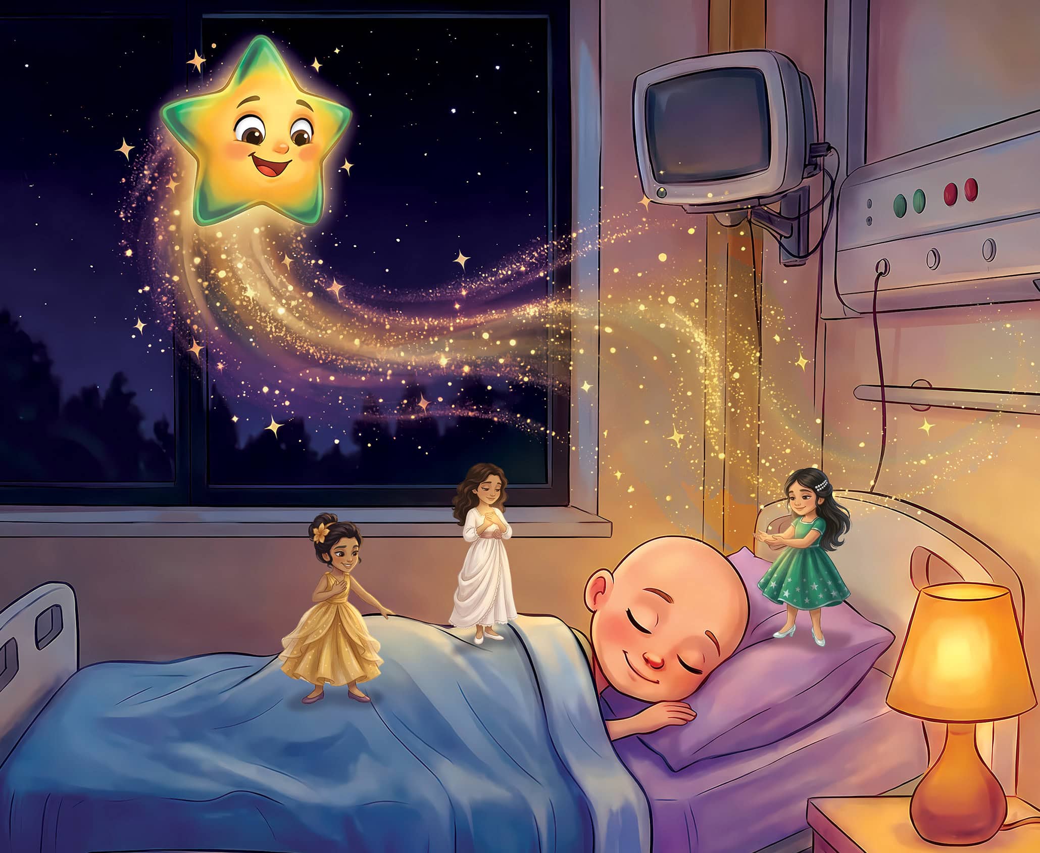 A young girl with cancer faces her illness alongside a magical Dream Star that brings hope, patience and courage.