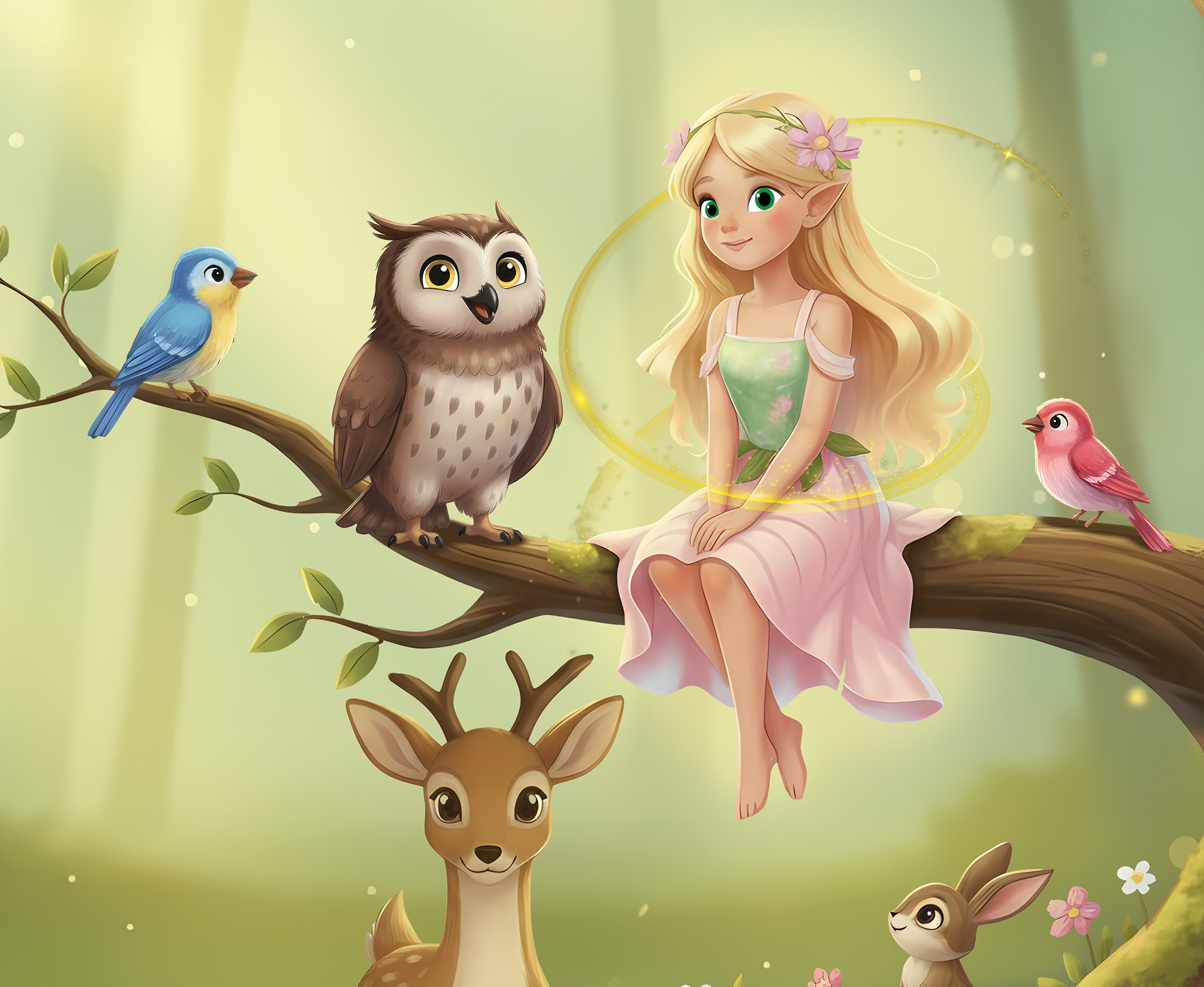 A forest fairy who did not know how bright she could be.