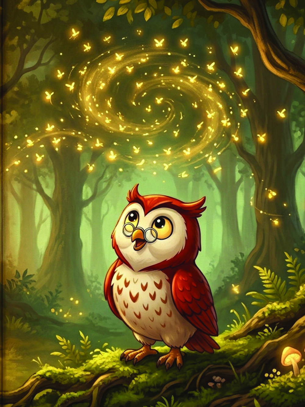 Children's picture book illustration, professional full-color story spread