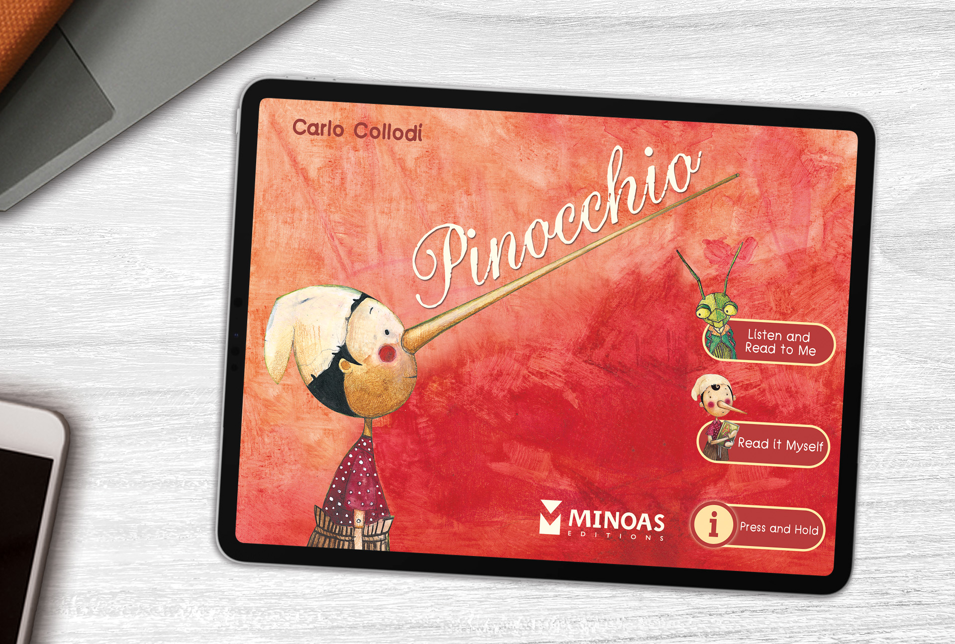 Educational Storytelling app published on iOS Minoas Publishing House