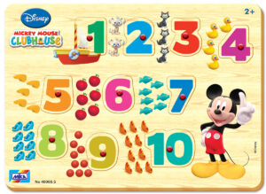 Mikey Mouse Disney Wooden Puzzle with the numbers