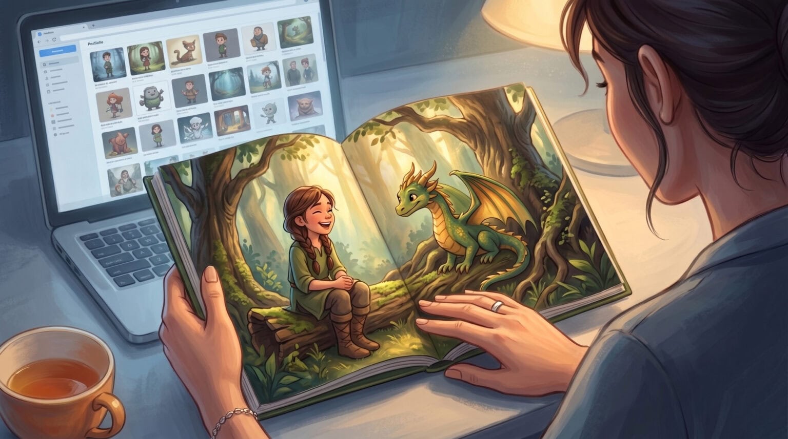 Free custom spread: see your own children's book illustrated before paying anything