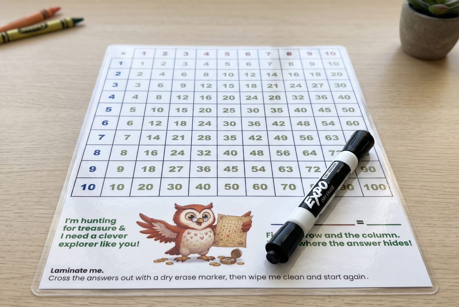 printable multiplication chart